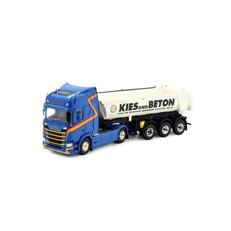 Marketplace : SCANIA R HIGHLINE SAXER 4x2 avec benne 3 essieux KIES...