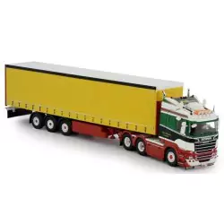Marketplace : SCANIA R13 6x4 avec remorque bâchée 3 Essieux PETER W...