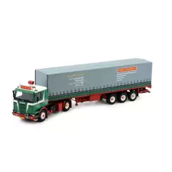 Marketplace : SCANIA R142 4x2 avec remorque bâchée 3 essieux RYNART...