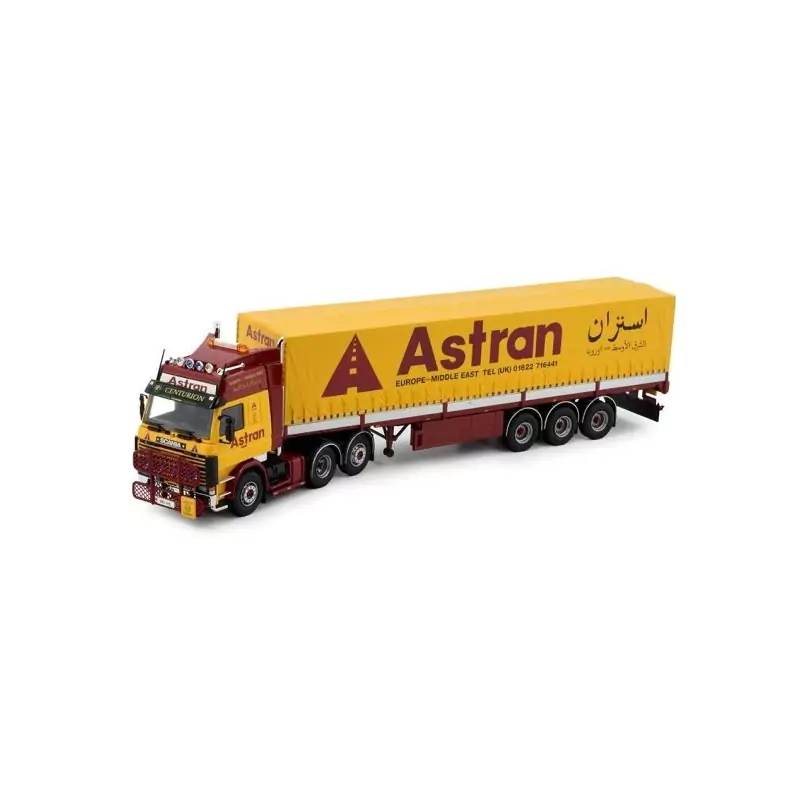 Marketplace : SCANIA R143 6x2 avec remorque bâchée 3 Essieux ASTRAN...