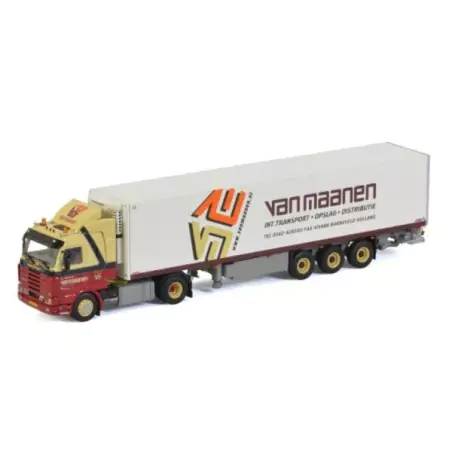 Marketplace : SCANIA R143 4x2 avec remorque frigo 3 Essieux VAN MAA...