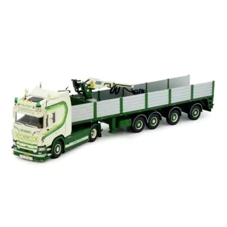 Marketplace : SCANIA R520 4x2 avec remorque et grue de chargement H...