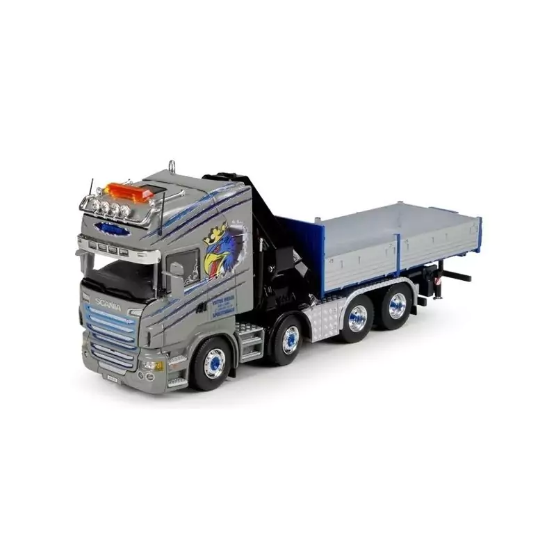 Marketplace : SCANIA R6 Topline plateau avec grue HIAB Transport Vi...