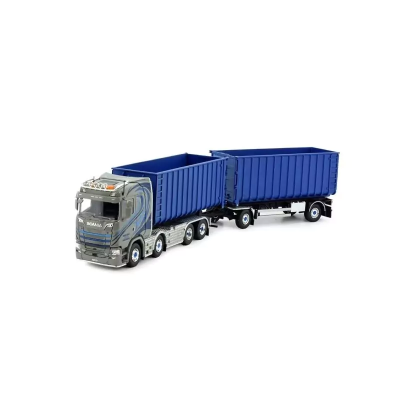 Marketplace : SCANIA S 8x4 porteur avec remorque benne 2 essieux VI...