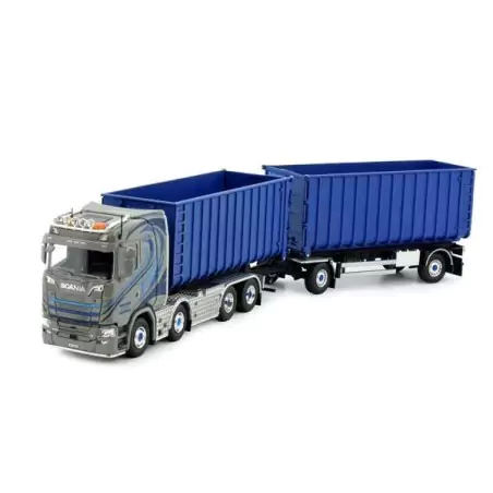 Marketplace : SCANIA S 8x4 porteur avec remorque benne 2 essieux VI...