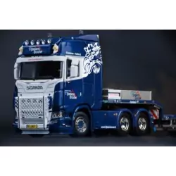 Marketplace : SCANIA S V8 HIGH ROOF 6x4 avec semi remorque surbaiss...