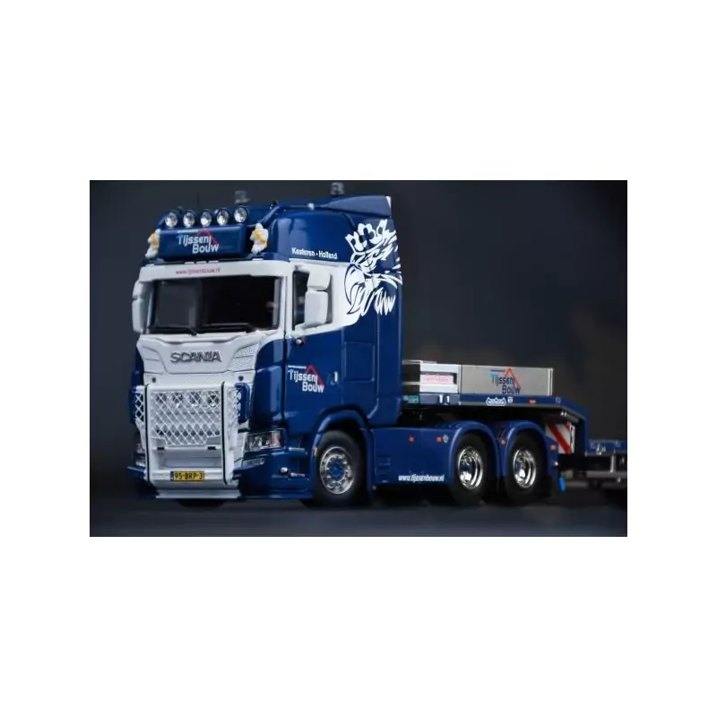 Marketplace : SCANIA S V8 HIGH ROOF 6x4 avec semi remorque surbaiss...