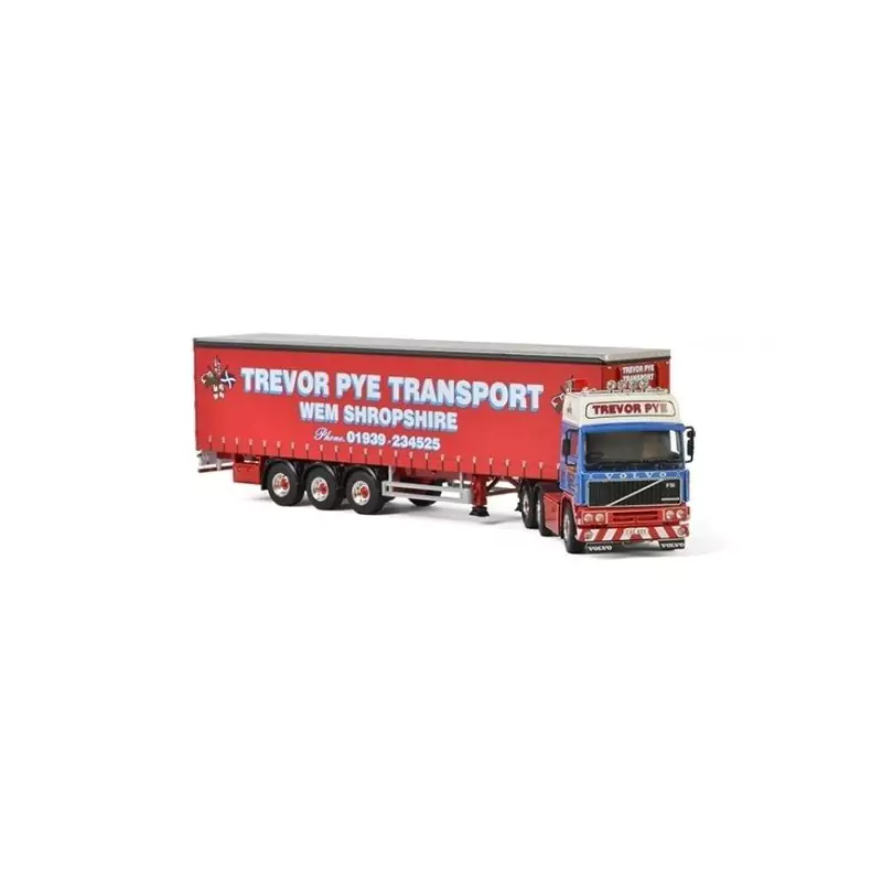 Marketplace : VOLVO F12 avec remorque bâchée 3 essieux TREVOR PYE T...