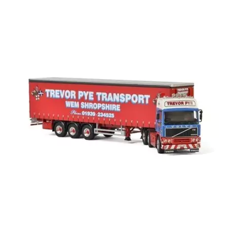 Marketplace : VOLVO F12 avec remorque bâchée 3 essieux TREVOR PYE T...