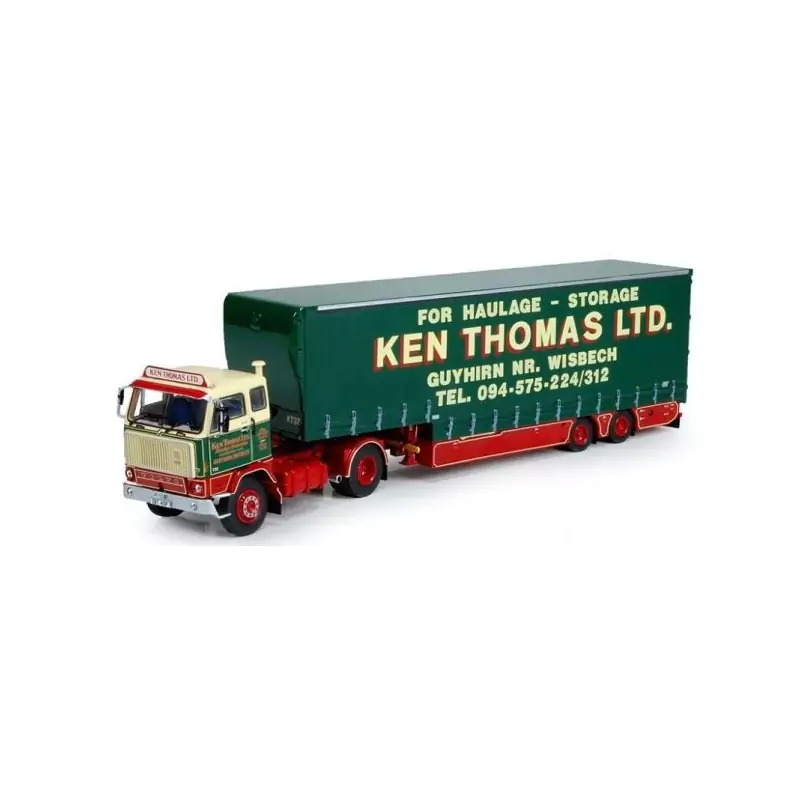 Marketplace : VOLVO F88 4x2 et remorque basse à rideaux coulissants...