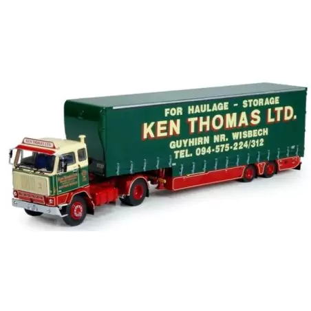 Marketplace : VOLVO F88 4x2 et remorque basse à rideaux coulissants...