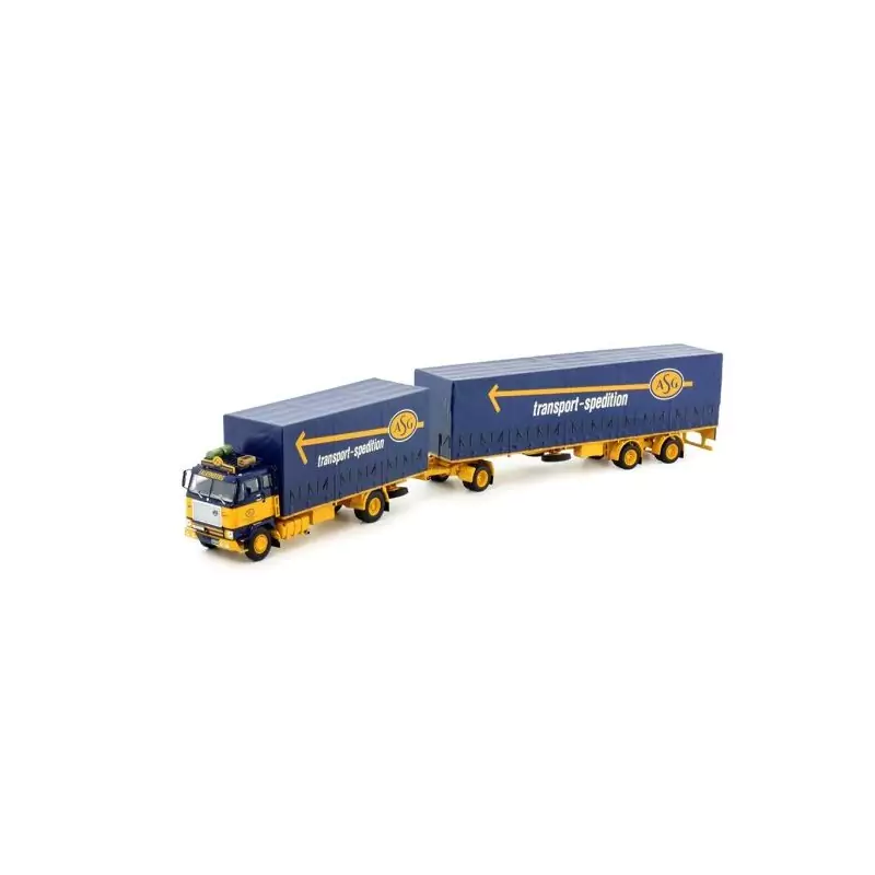 Marketplace : VOLVO F88 4x2 porteur avec remorque 3 essieux ASG SIG...