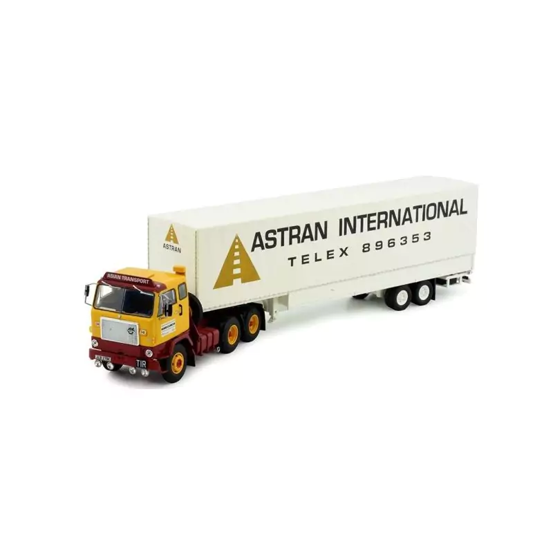 Marketplace : VOLVO F88 6x4 avec remorque bâchée 2 Essieux ASTRAN -...