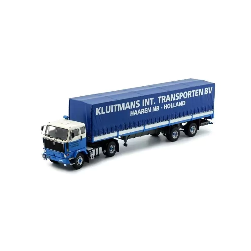 Marketplace : VOLVO F89 4x2 avec remorque bâchée 2 Essieux KLUITMAN...