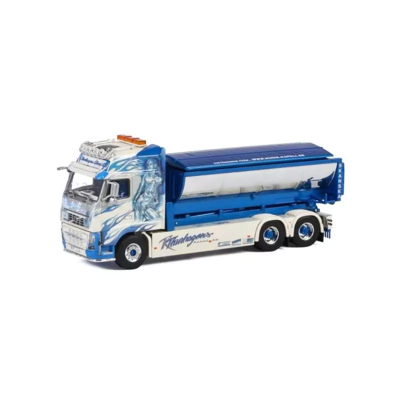 Marketplace : VOLVO FH03 GL XXL 6x4 porteur avec container benne am...