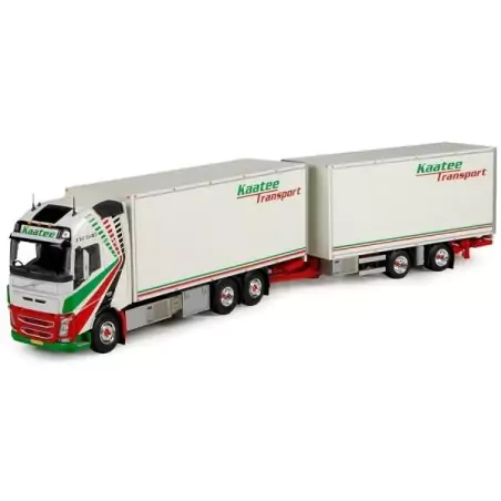 Marketplace : VOLVO FH04 6x2 porteur caisse rigide et remorque tran...