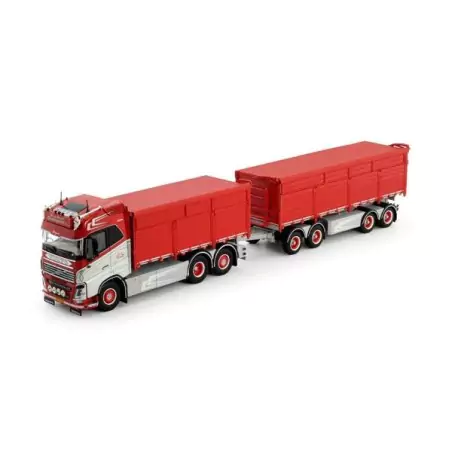 Marketplace : VOLVO FH04 GL 6x2 porteur avec remorque 2+2 Essieux H...