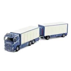 Marketplace : VOLVO FH04 6x2 porteur avec remorque bétaillère 1+1 E...