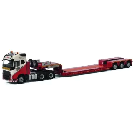 Marketplace : VOLVO FH4 Globetrotter 6x4 avec remorque porte engins...