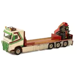 Marketplace : VOLVO FH4 8x4 porteur plateau avec grue de chargement...