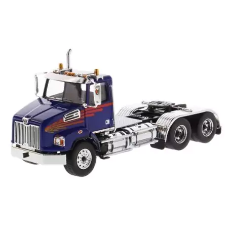 Marketplace : WESTERN STAR 4700SB 6x4 Bleu - Diecast Masters - 1:50