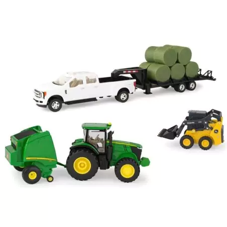 Marketplace : Coffret JOHN DEERE avec tracteur 7230R et sa presse à...
