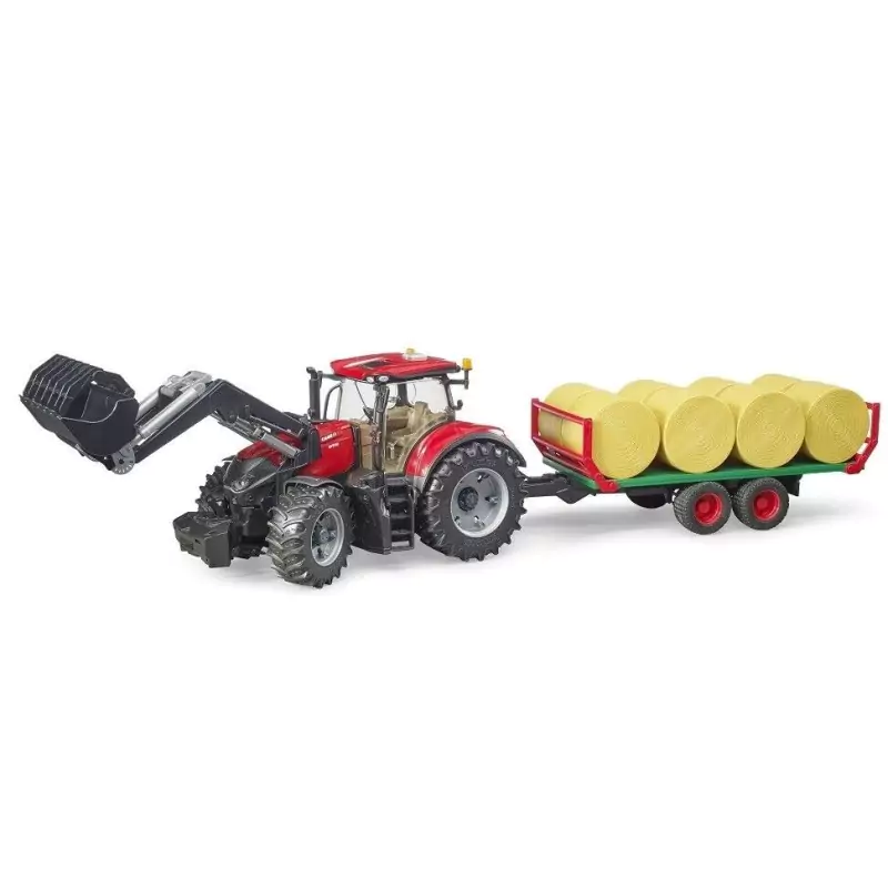 Marketplace : Tracteur avec chargeur CASE IH Optum 300 CVX et remor...