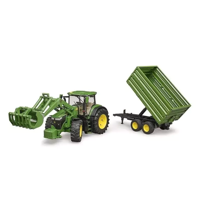 Marketplace : Tracteur JOHN DEERE 7R350 avec chargeur et remorque -...
