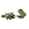 Marketplace : Tracteur JOHN DEERE 7R350 avec chargeur et remorque -...