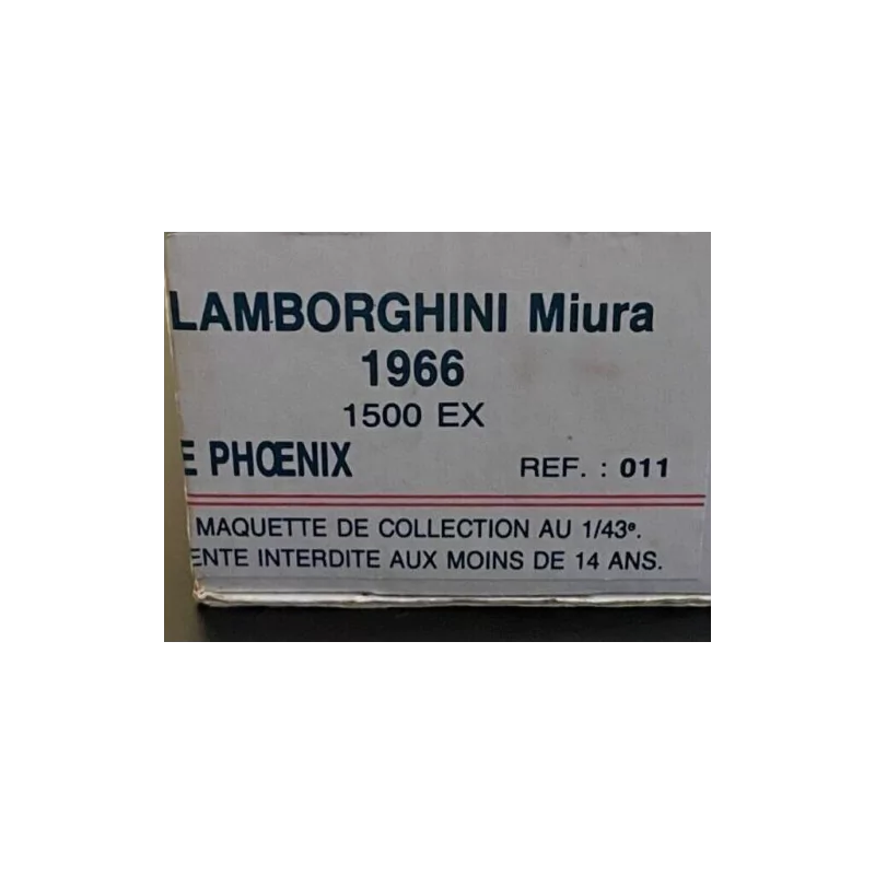 Marketplace - Kit Lamborghini Miura 1966 Non assemblé - LE PHOENIX ...