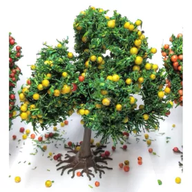 Diorama - 3 arbres Fruitiers - 6 cm |Pièces et kits pour voitures m...