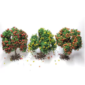 Diorama - 3 arbres Fruitiers - 6 cm |Pièces et kits pour voitures m...