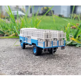 5 Bidons à lait en aluminium - Lg : 13.40mm pour dioramas et miniat...