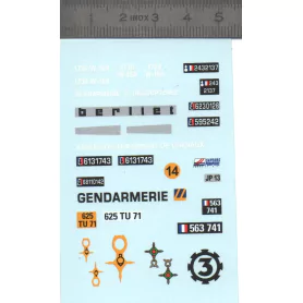Décalcomanie - Gendarmerie et Beliet - Ech. 1:43 |Pièces et kits po...