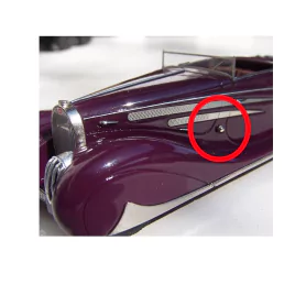 Pièces métals - Arrière/côté BUGATTI Type 57 SC Shah D'Iran - 1:43 ...