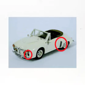 Prises d'air - Renault 4CV - 1:43 - White Metal - À peindre |Pièces...