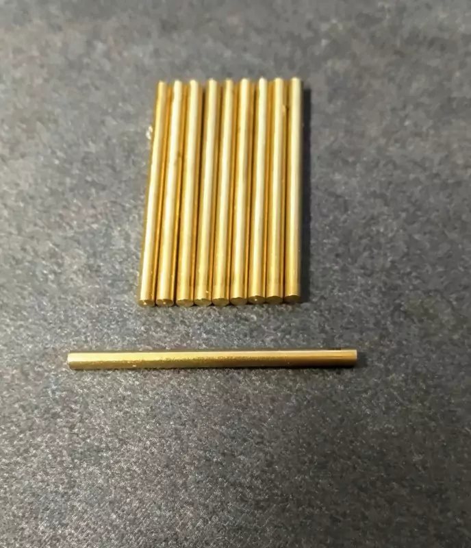 10 Axes de roues en laiton Ø2 mm pour voitures miniatures |Pièces e...