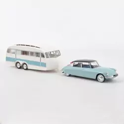 Marketplace - Citroën DS 19 1959 Bleu Nuage et Aubergine + Caravane...