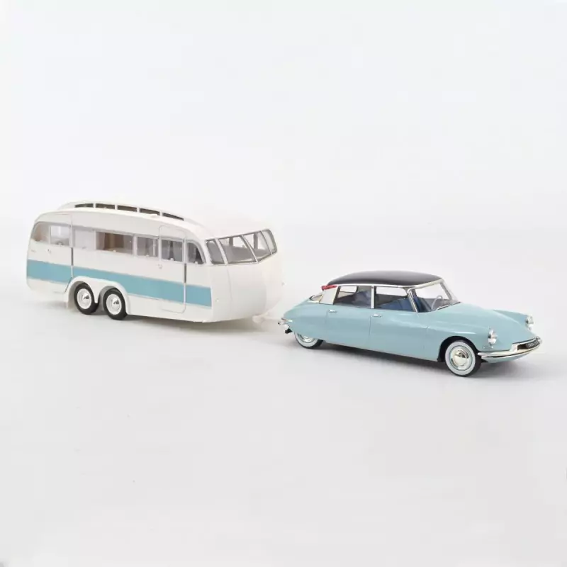 Marketplace - Citroën DS 19 1959 Bleu Nuage et Aubergine + Caravane...