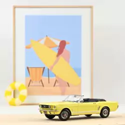 Marketplace - Ford Mustang Cabriolet 1966 Jaune - Norev - 1:18
