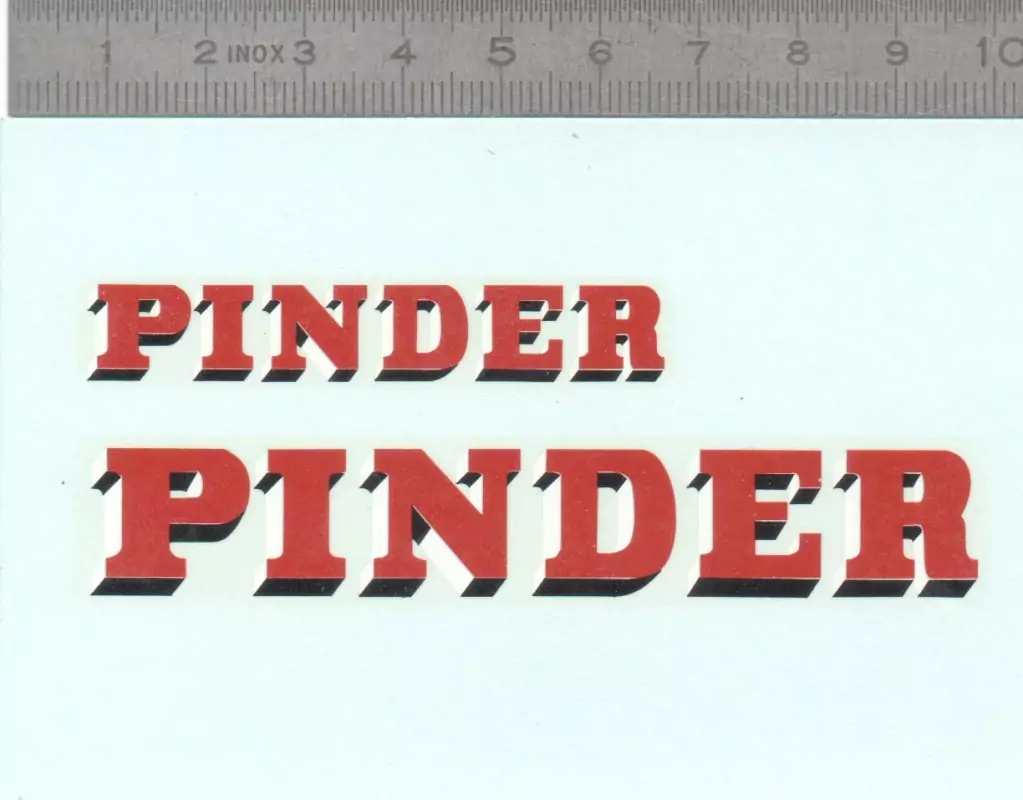 Décalcomanie - PINDER - 2 Tailles - Ech. 1:43