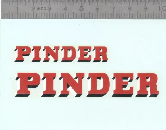 Décalcomanie - PINDER - 2 Tailles - Ech. 1:43 |Pièces et kits pour ...