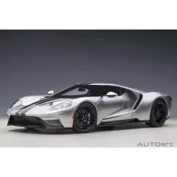 Marketplace - Ford GT 2017 Argent/Rayures Noires - Autoart - 1:12