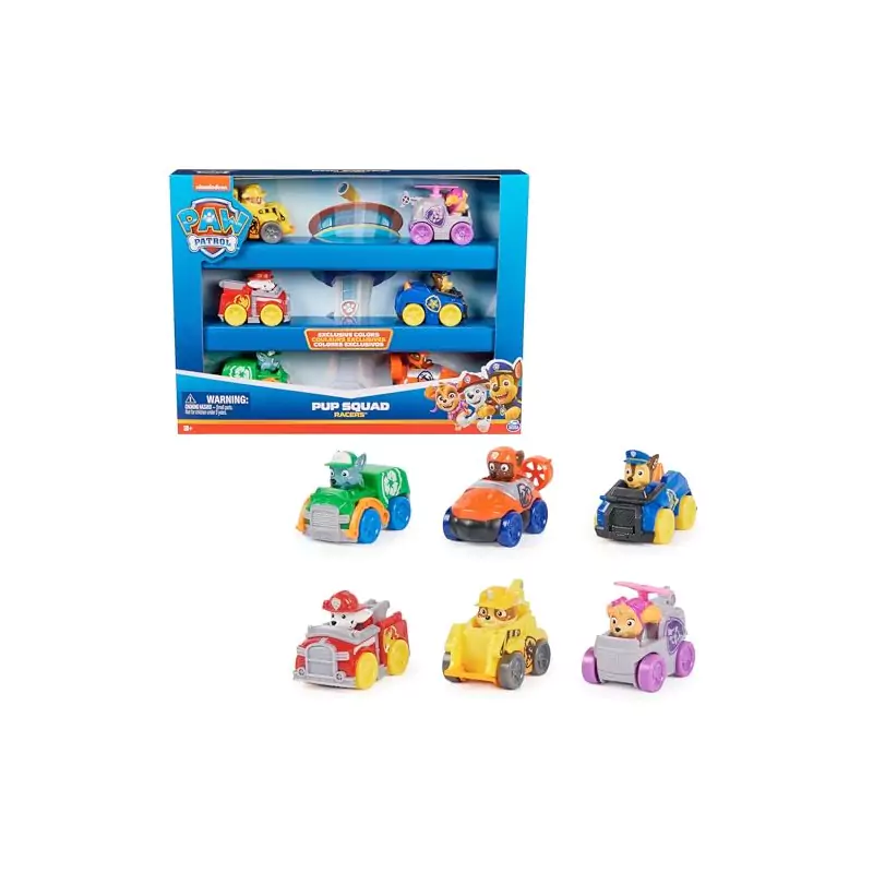 VM Kids : Paw Patrol - Pat Patrouille - Coffret 6 Racers Pup Squad