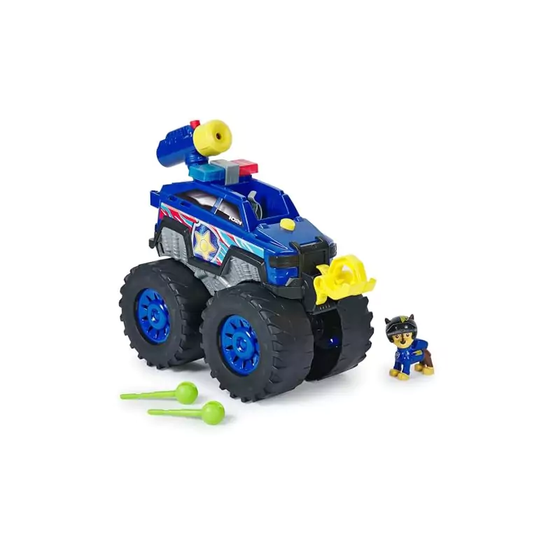 VM Kids : Paw Patrol - Pat Patrouille - Véhicule Chase Rescue Wheels Tout-Terrain avec Sons et Projectiles