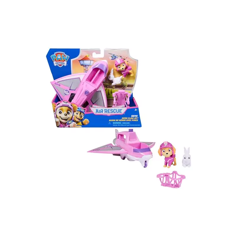 VM Kids : Paw Patrol - Pat Patrouille - Véhicule Stella Air Rescue Mission Voltige avec Projectiles