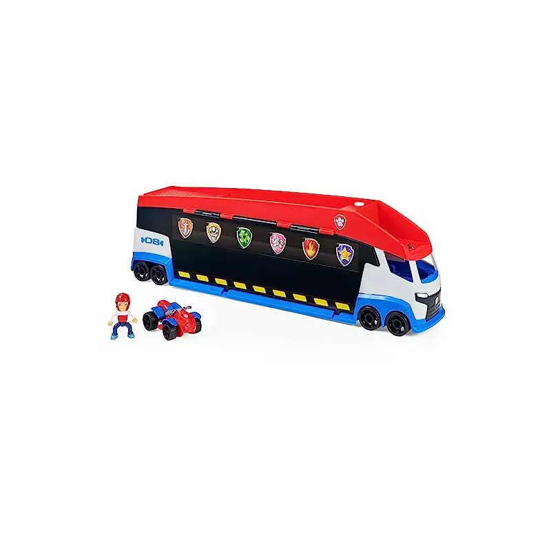 VM Kids : Paw Patrol - Pat Patrouille - Camion Patrouilleur 2.0 avec Circuit et Accessoires