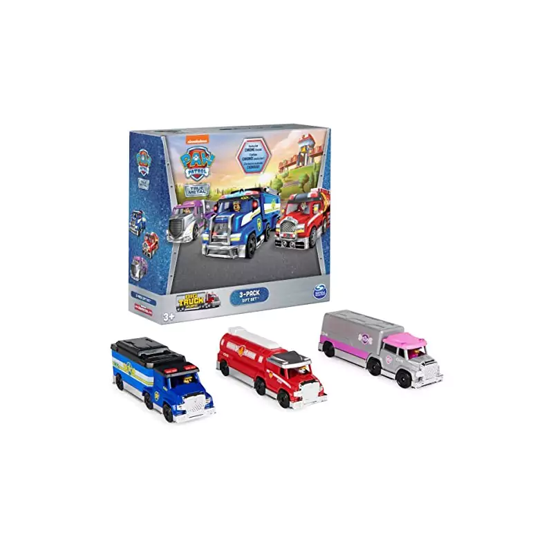VM Kids : Paw Patrol - Pat Patrouille - Pack Véhicules True Metal Big Truck Pups Échelle 1:55