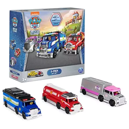 VM Kids : Paw Patrol - Pat Patrouille - Pack Véhicules True Metal Big Truck Pups Échelle 1:55