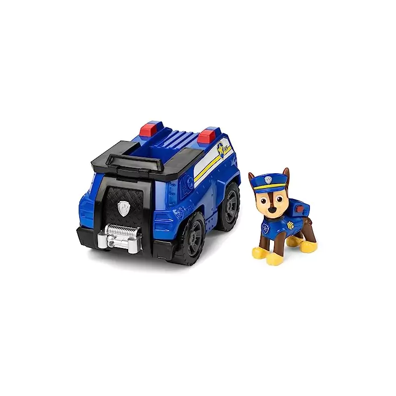 VM Kids : Paw Patrol - Pat Patrouille - Véhicule + Figurine Chase 15 cm